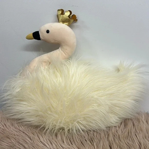 JellyCat Fancy Swan Cushion Stuffy